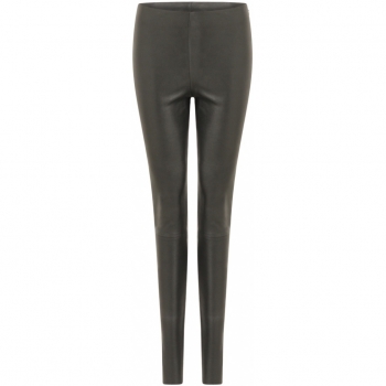 Coster Copenhagen, Leather leggings with shiny glitter look